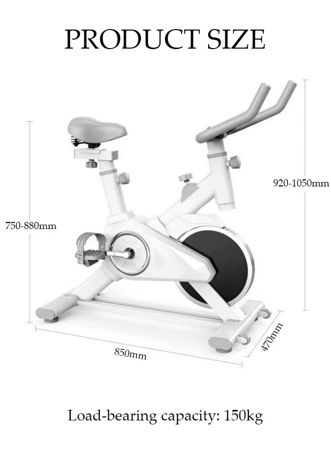 Spides Exercise Bikes Stationary Bikes with Adjustable Magnetic Resistance Curved Handlebar Silent Indoor Cycling Bike Height Adjustable Seat Spinning Bike 150 KG Loading Capacity Exercise Bikes for Home Fitness Cycle Spin Bike - Image 4